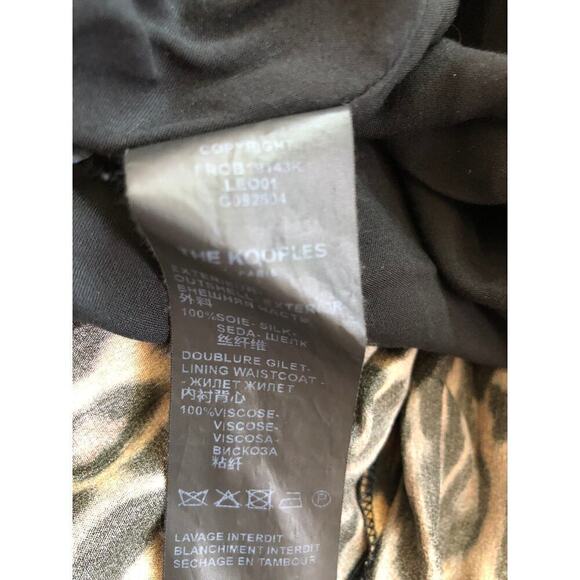 The Kooples Leopard Dress Silk Long Sleeve Mini L - Picture 12 of 14